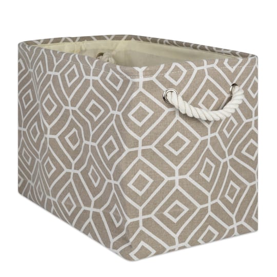 DII® Large Stained Glass Print Rectangular Bin in Stone | 18" x 12" x 15" | Michaels®
